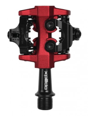Pedali Xpedo Clipless XMF10AC - Nero/rosso, 9/16