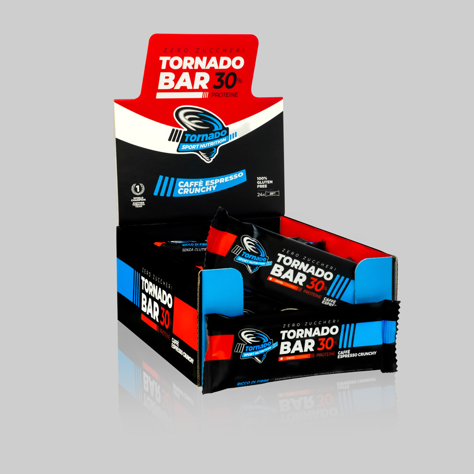 Tornado PROTEIC BAR 30% Caffè Espresso - Confezione 24 Barrette da 30 g.  