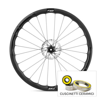 Coppia Ruote FIR FC 38 PRO CERAMIC Carbon Disk Road NERO