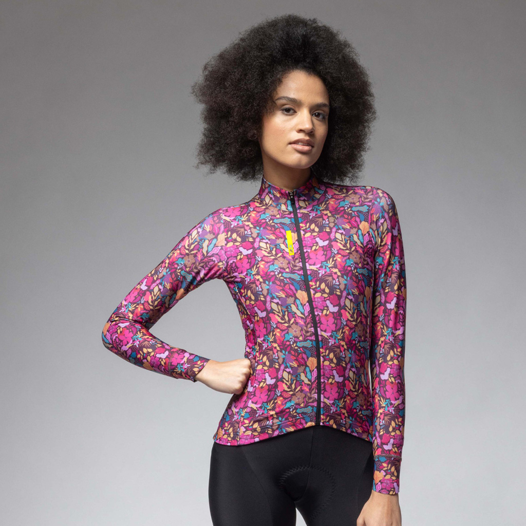 Maglia Maniche Lunghe Donna Alè FLOWERY ROSA