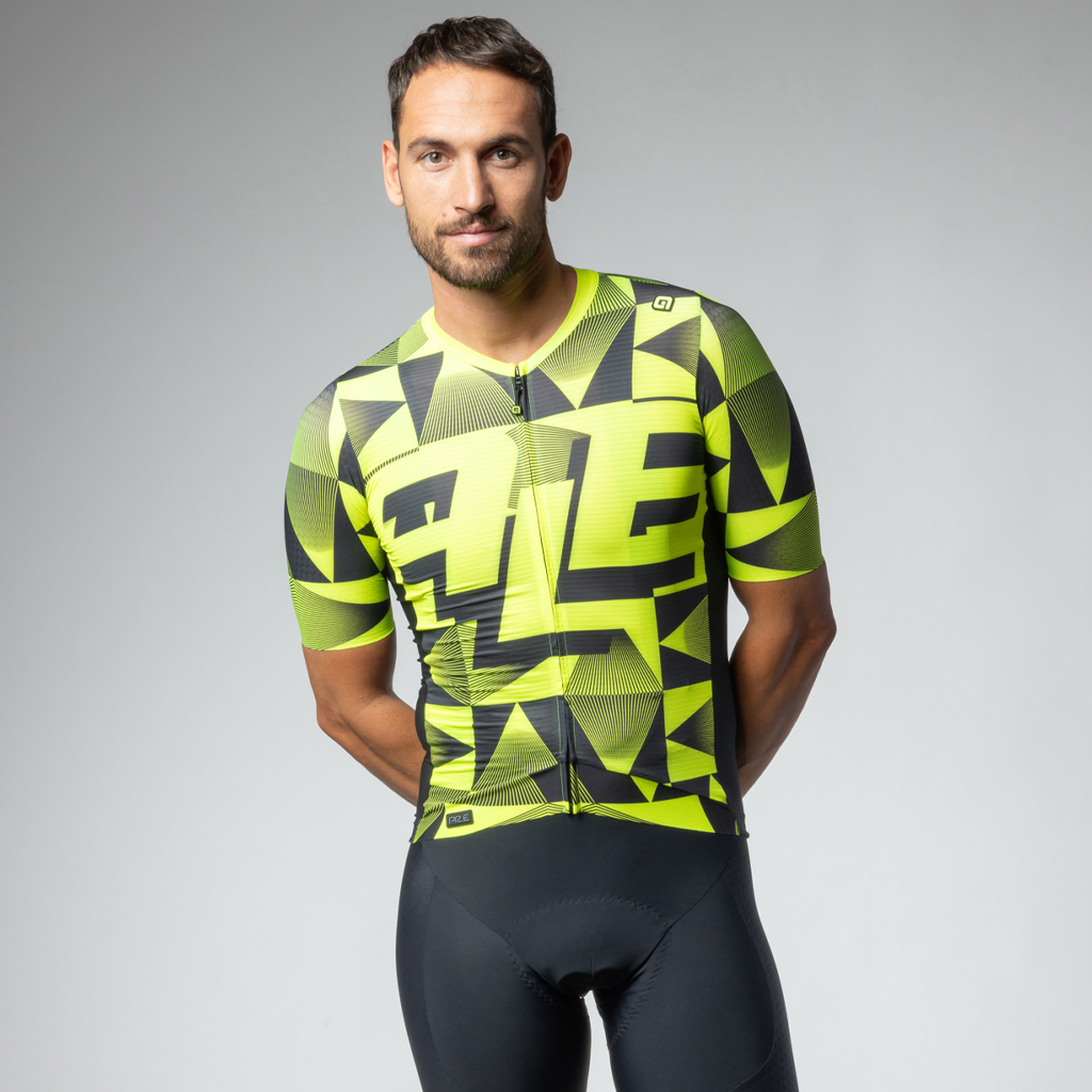 Maglia Maniche Corte Uomo Alè MULTIVERSO GIALLO FLUO
