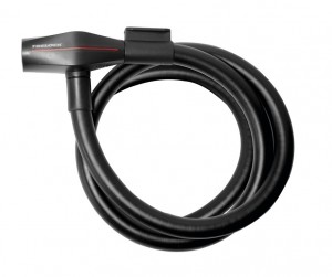 Lucchetto con cavo Trelock 110cm, Ø 15mm - KS 415/110/15, nero con supporto ZK 234