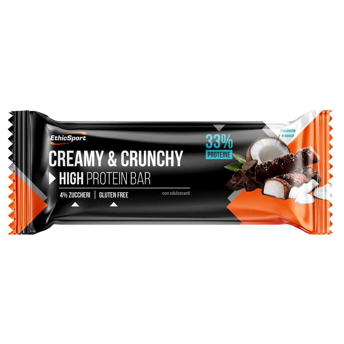 ETHICSPORT CREAMY & CRUNCHY Fondente, Cocco - Barretta 30g.