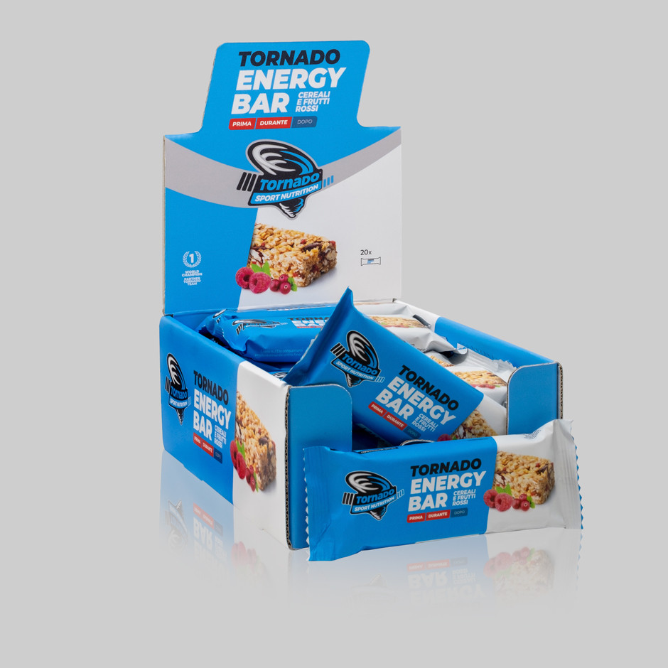 Tornado ENERGY BAR Frutti Rossi - Confezione 20 Barrette da 35 g.