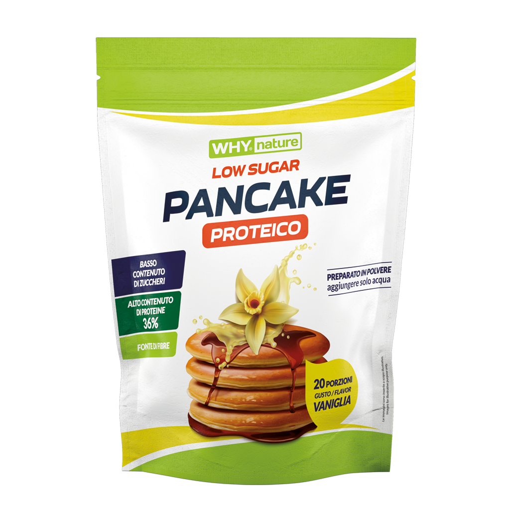 WHY NATURE LOW SUGAR - PANCAKE PROTEICO - Gusto Vaniglia - 1 Kg
