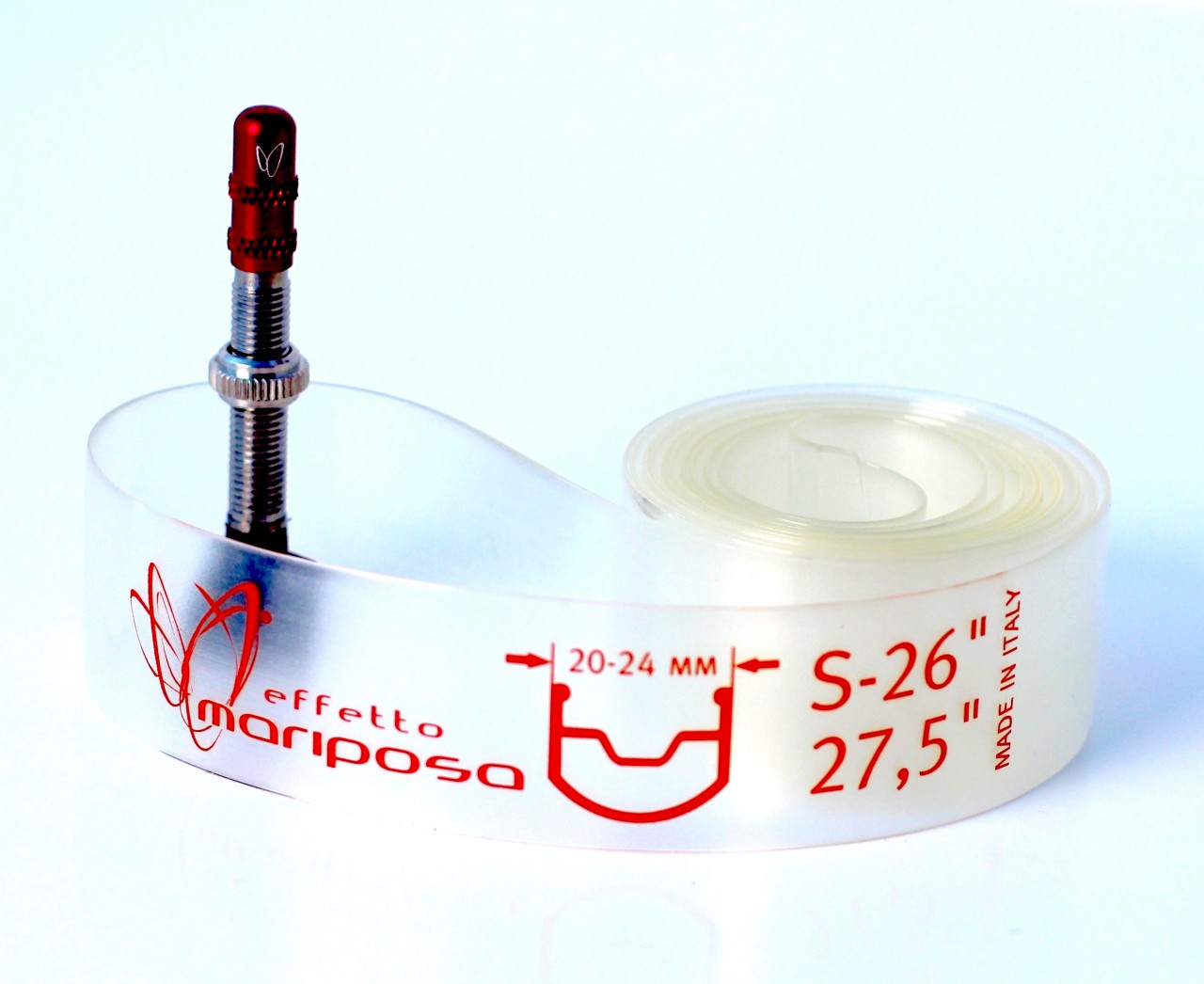 Effetto Mariposa Nastro e valvola tubeless Caffelatex Strip S - 26/27,5