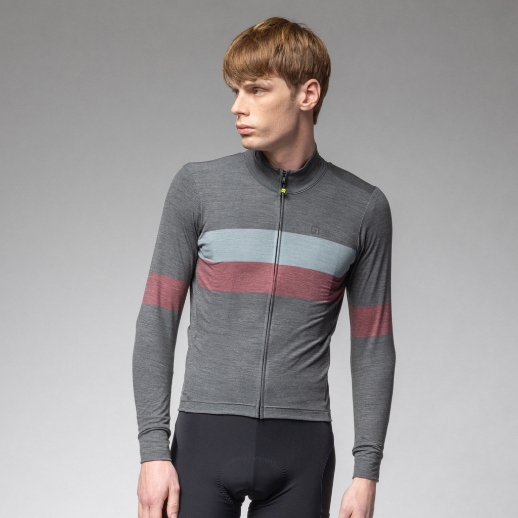 Maglia Maniche Lunghe Off-Road Gravel Alè WOOL LINE BORDEAUX