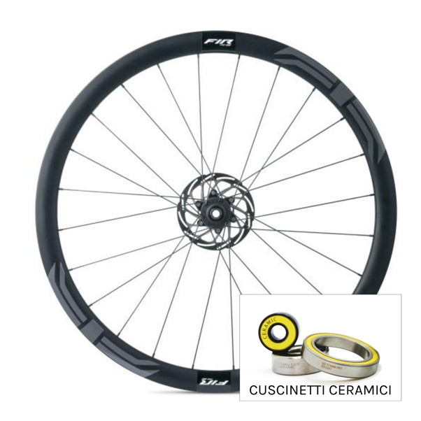 Coppia Ruote FIR FC 38D CERAMIC Carbon Disk Road NERO