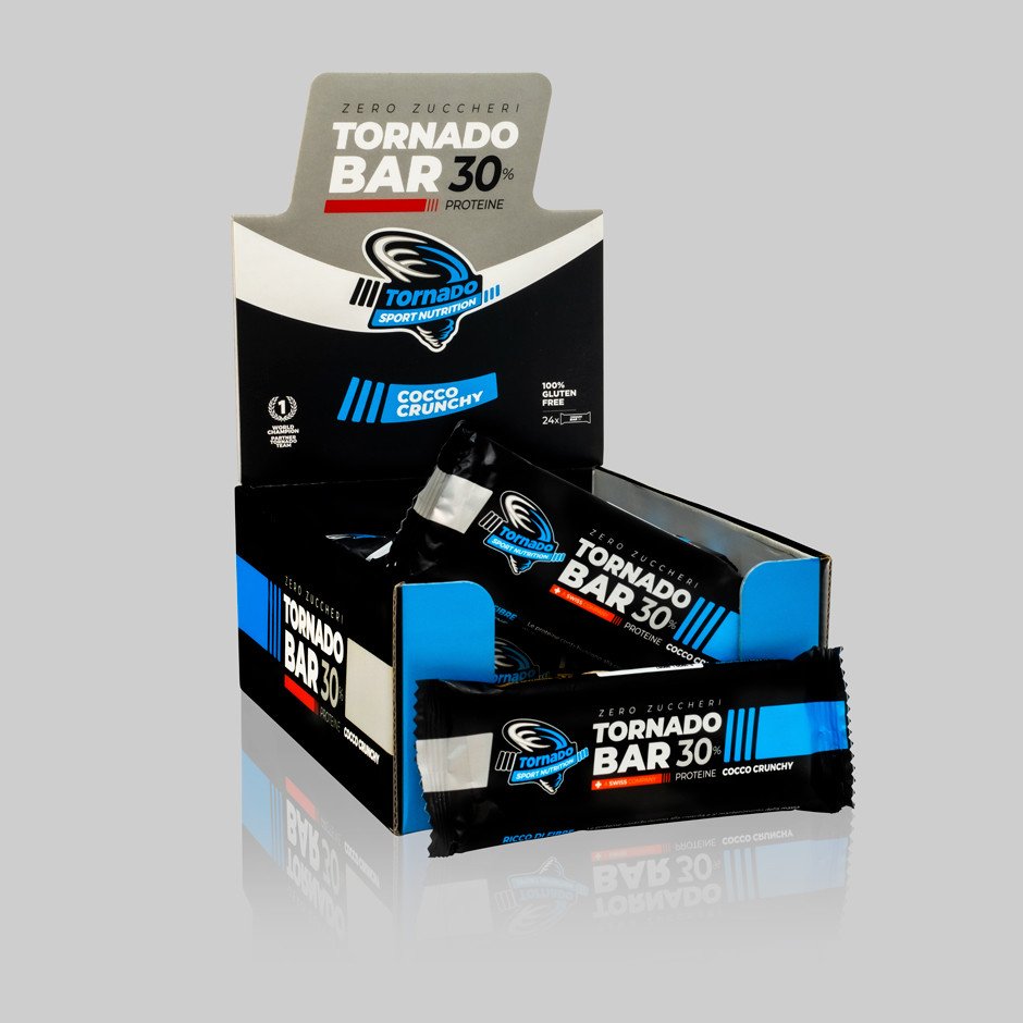Tornado PROTEIC BAR 30% Cocco - Confezione 24 Barrette da 30 g.