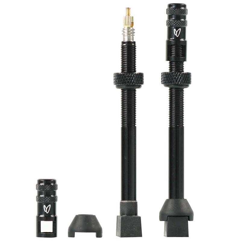 Effetto Mariposa Valvole Tubeless Caffelatex Tubeless Valve BLACK 100mm. x2  
