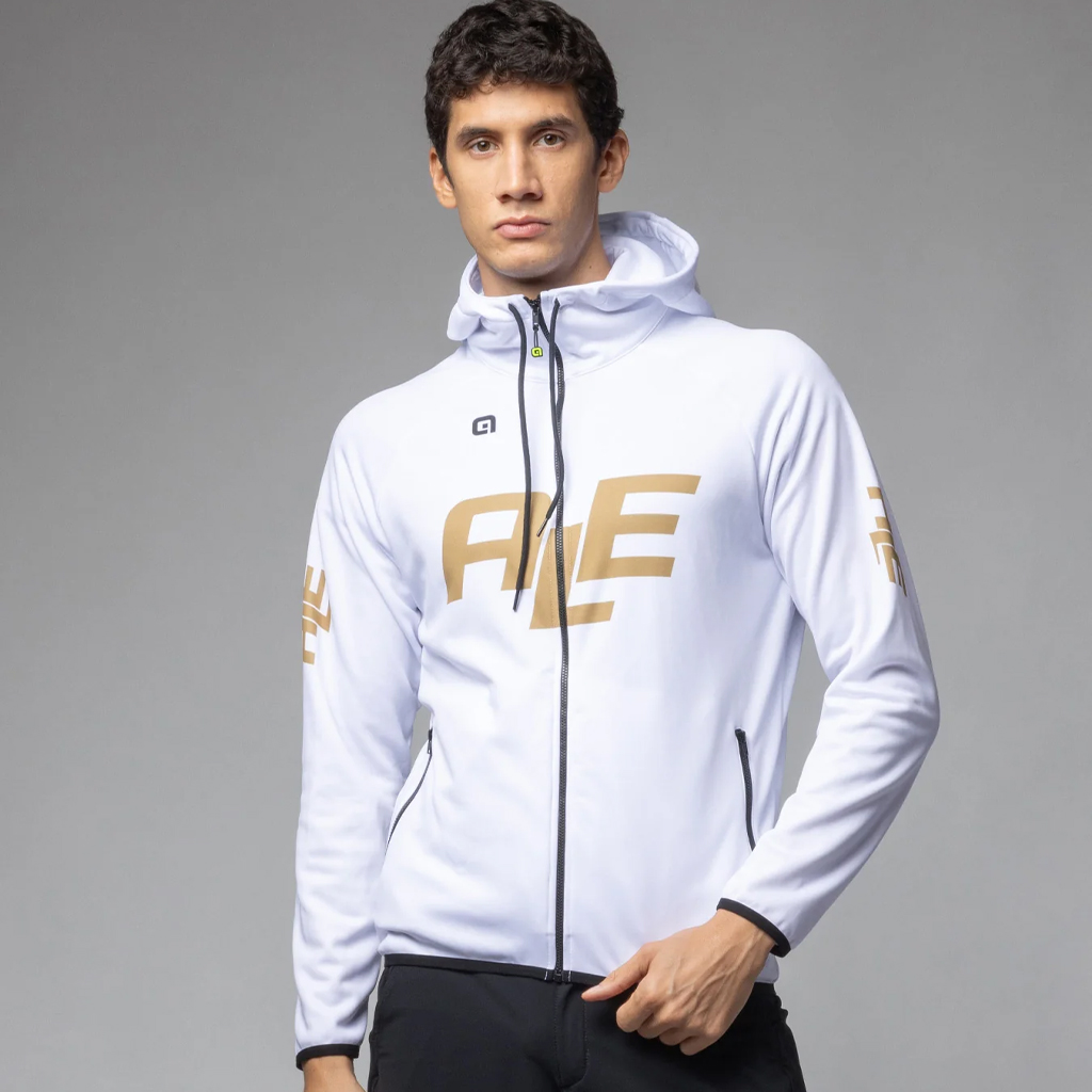 Felpa Uomo con Cappuccio Alè LOGO BIANCO