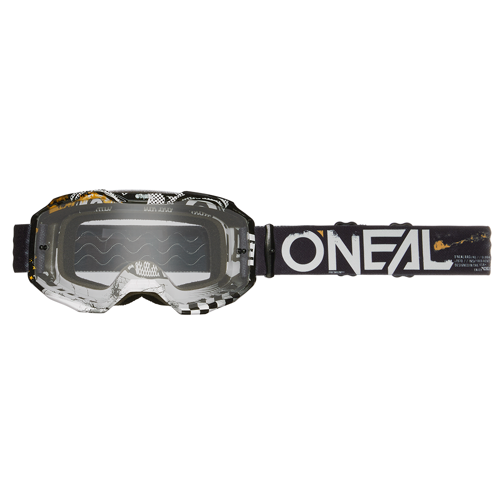 Maschera O'Neal B10 Attack UNICA NERO / BIANCO - TRASPARENTE