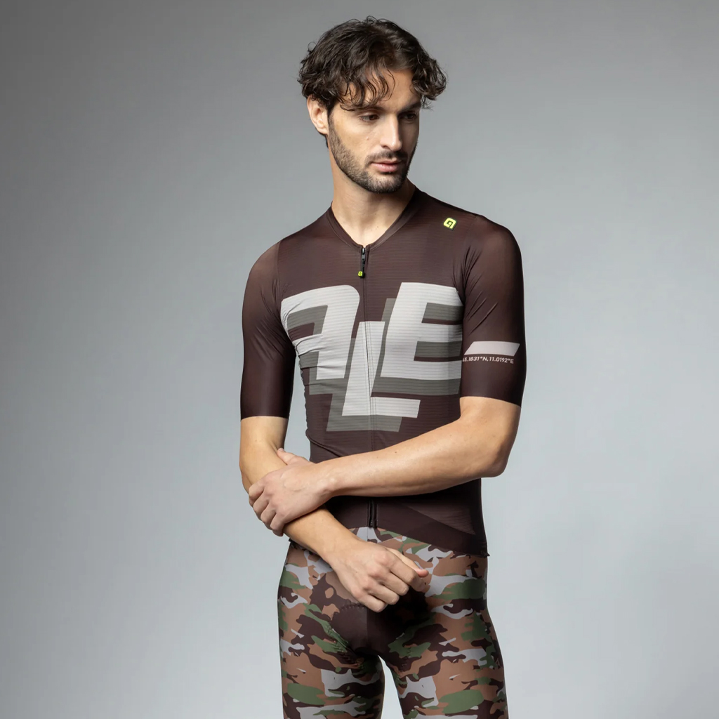 Maglia Maniche Corte Uomo Alè SAUVAGE MARRONE