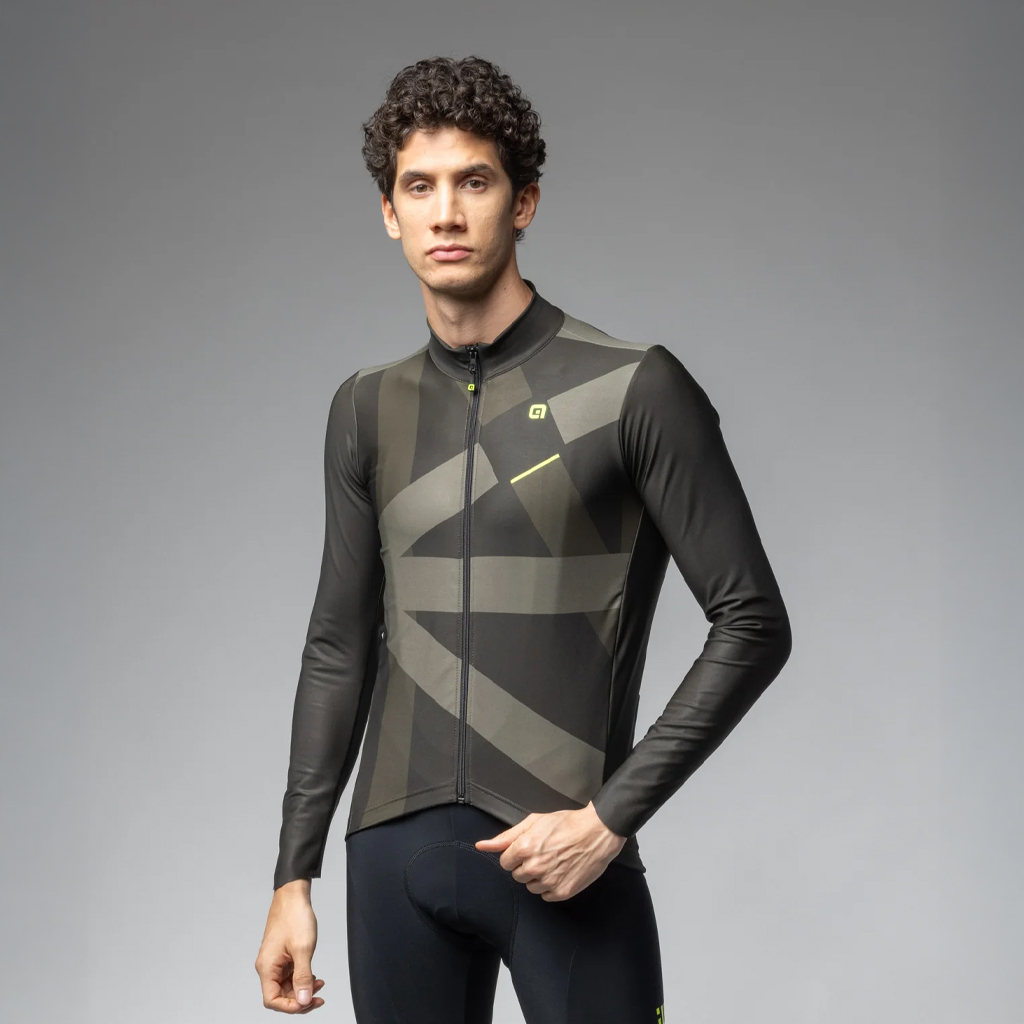 Maglia Maniche Lunghe Uomo Alè DIRECTION VERDE MILITARE