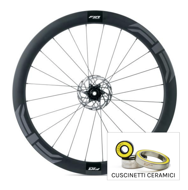 Coppia Ruote FIR FC 50D CERAMIC Carbon Disk Road NERO