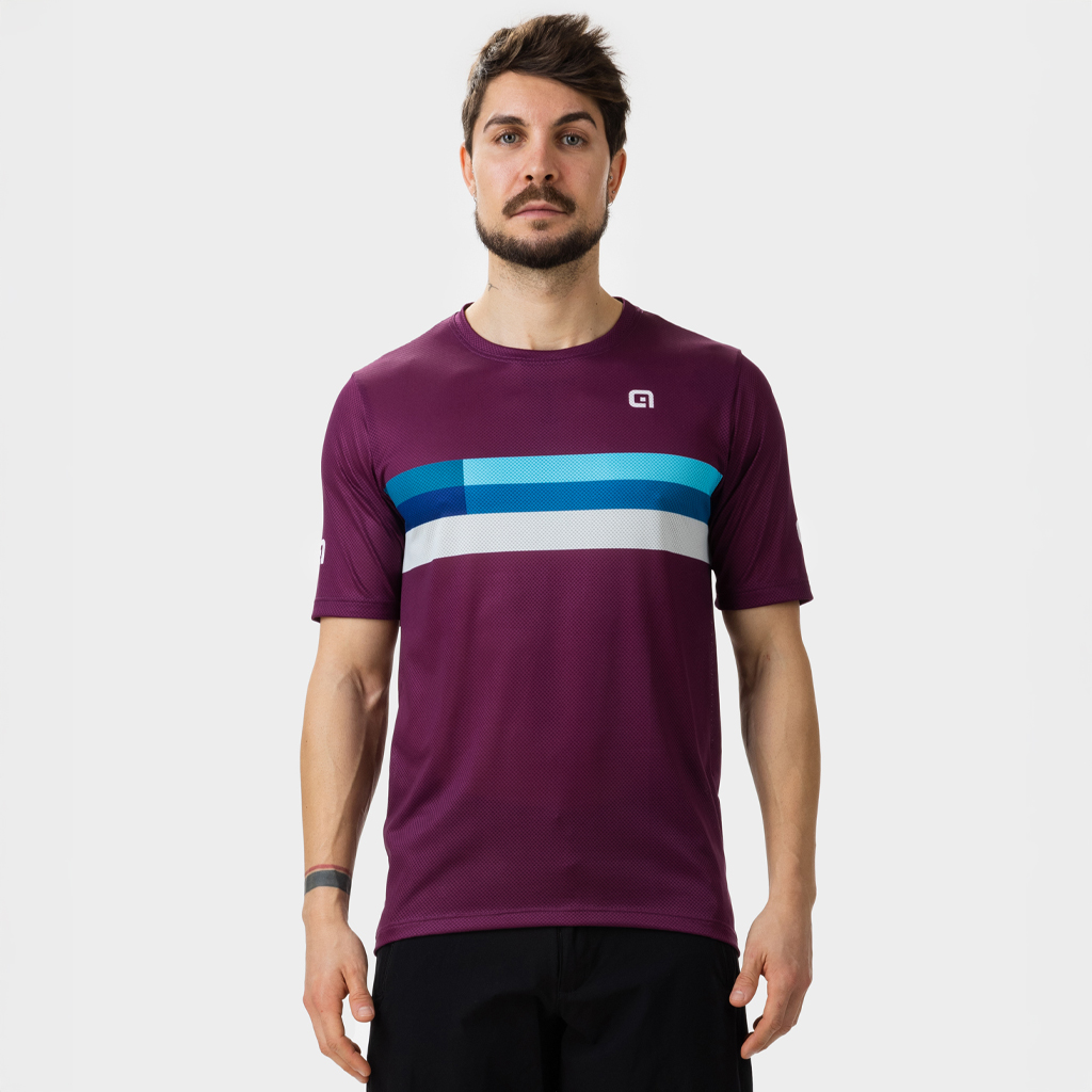 Maglia E-BIKE Maniche Corte Uomo Alè REGULATOR BORDEAUX