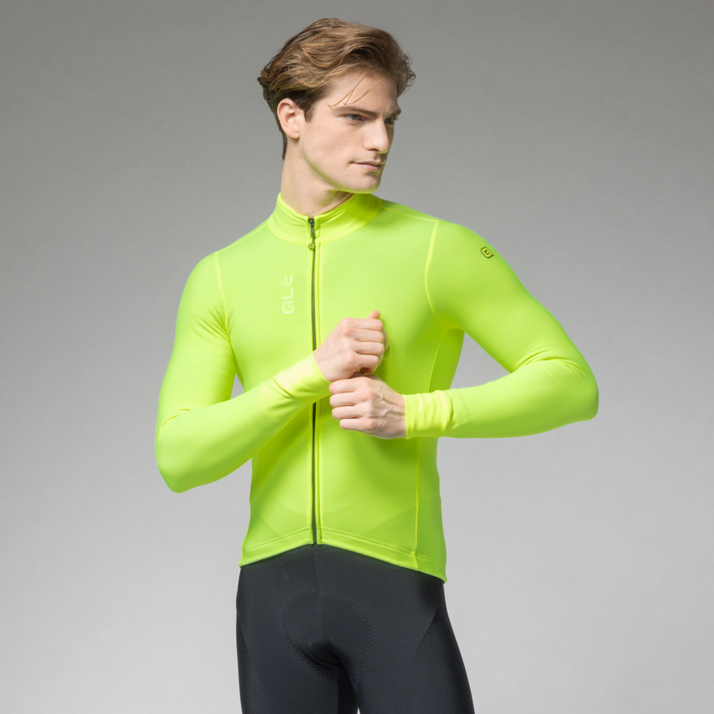 Maglia Maniche Lunghe Uomo Alè FONDO 3.0 GIALLO FLUO
