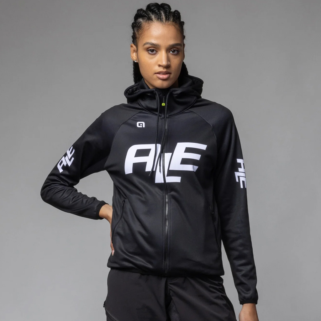 Felpa Donna con Cappuccio Alè LOGO NERO