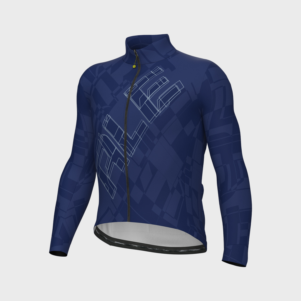 Maglia Maniche Lunghe Uomo Alè SCHEMA BLU SCURO
