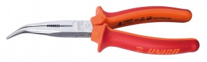 Pinza a becchi piatti Unior pieg. a 45° - a becchi lunghi, 170mm, 512/1VDEBI