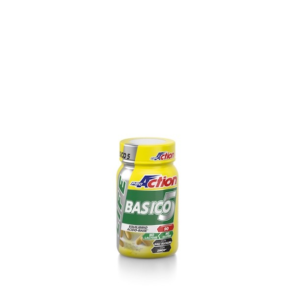 ProAction BASICO 5 - Integratore con Sali Minerali Alcalini. Barattolo 90 cpr.  