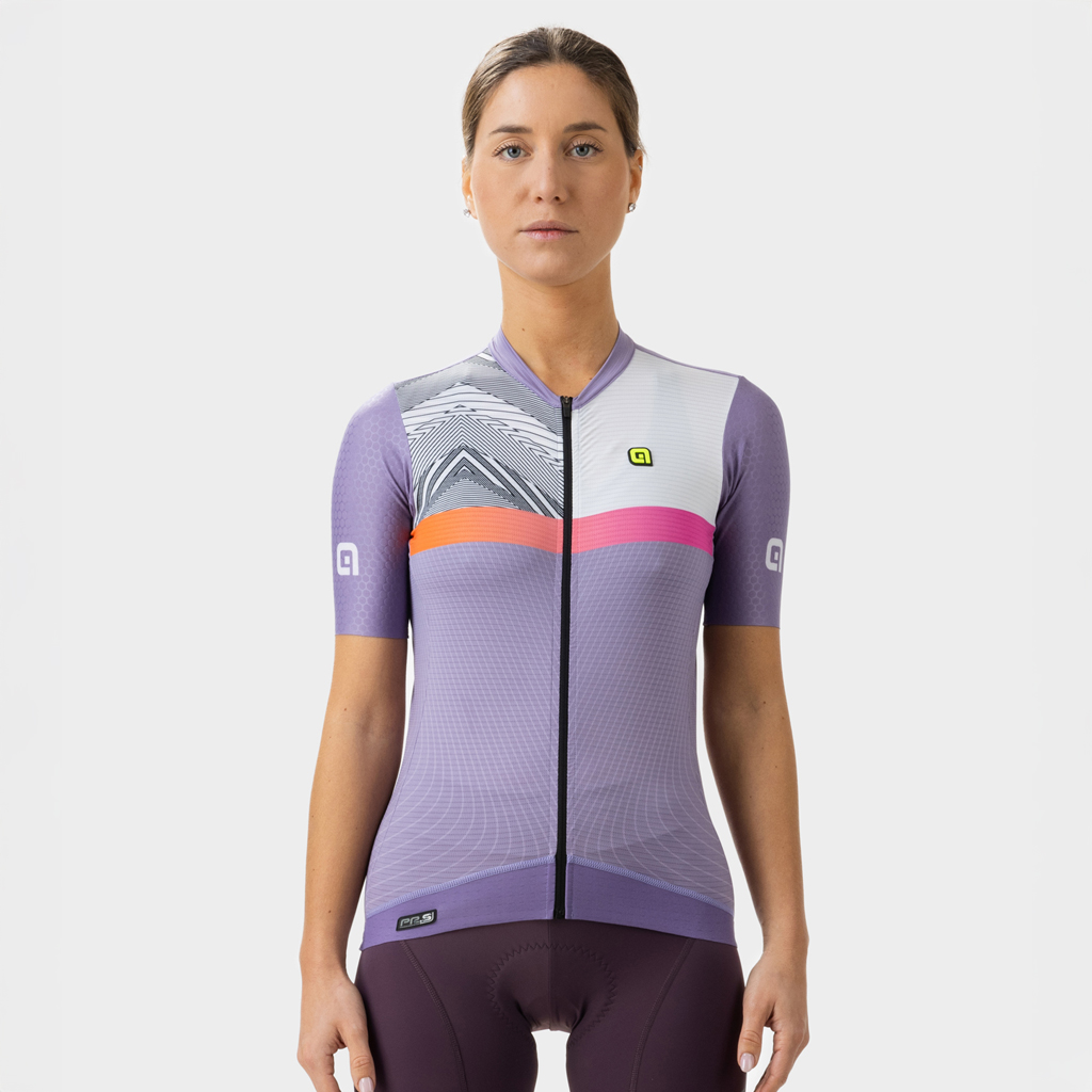 Maglia Maniche Corte Donna Alè ZIG ZAG LADY LAVANDA