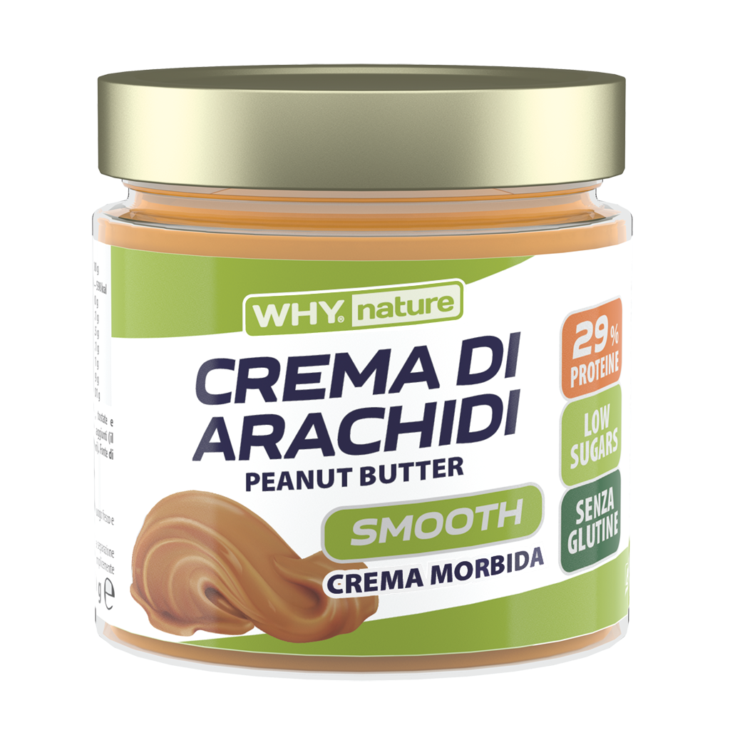 WHY NATURE BURRO DI ARACHIDI - Burro Arachidi Senza Glutine - Crema Spalmabile - Smooth - 350 gr