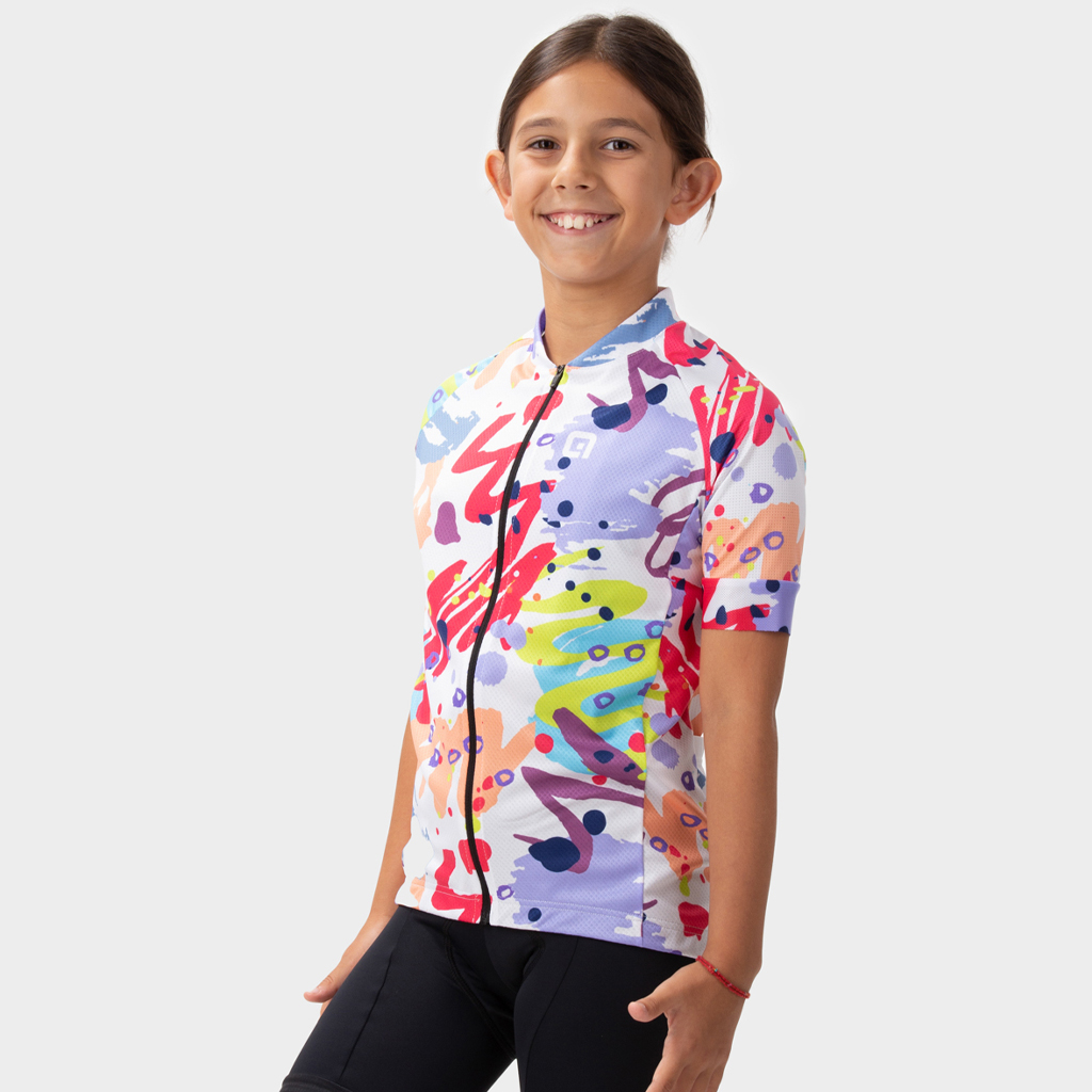 Maglia Maniche Corte Bambino Alè SKETCH KIDS BIANCO