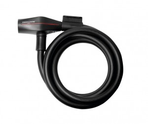Lucc.spirale cavo Trelock 180cm Ø 10 mm - SK 210/180, nero con supporto ZK 234