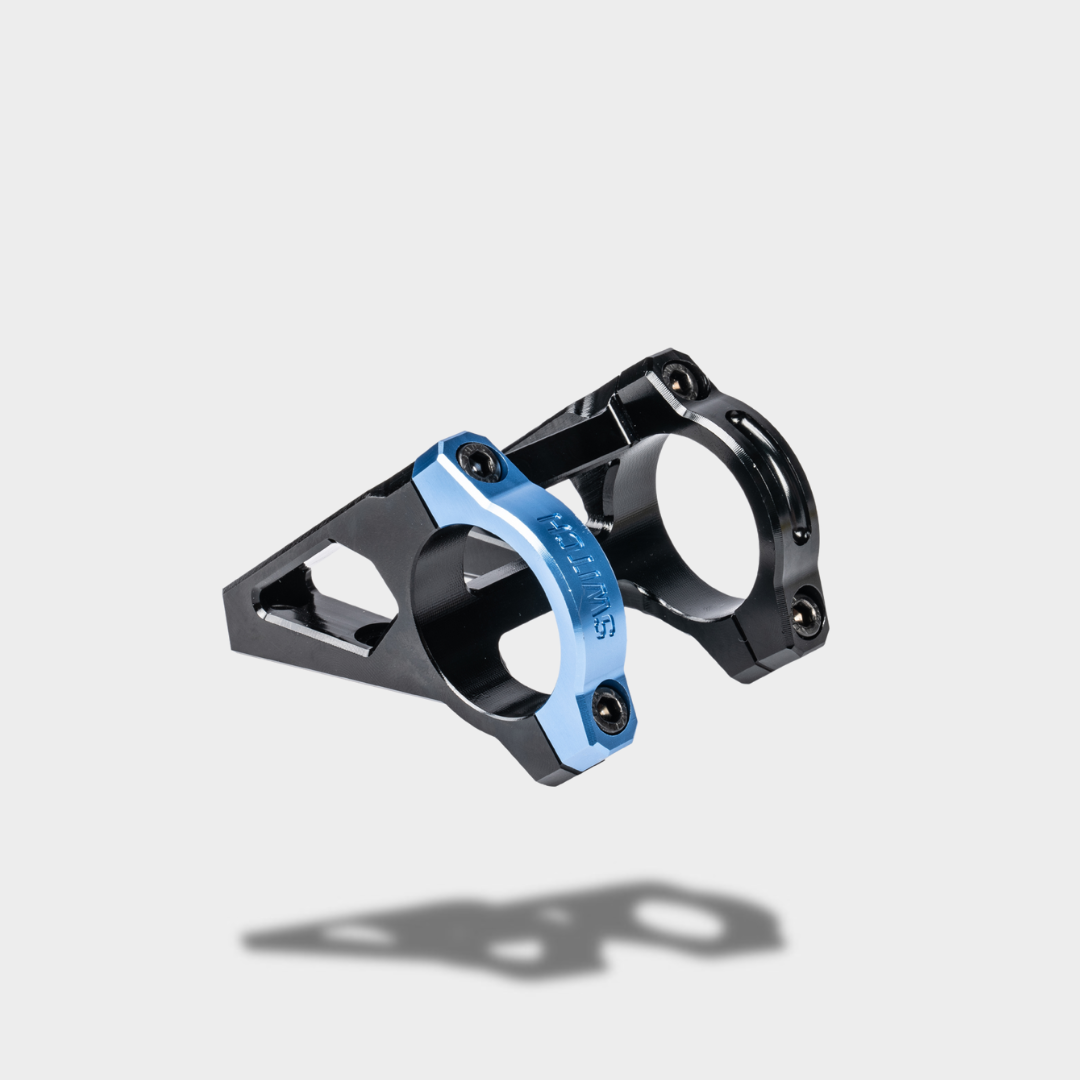 Attacco Manubrio Switch GATE CNC Alluminio 35 mm. NERO / AZZURRO
