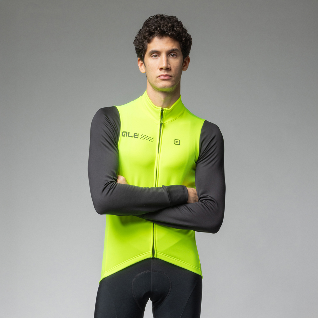 Maglia Maniche Lunghe Uomo Alè FONDO 2.0 L GIALLO FLUO