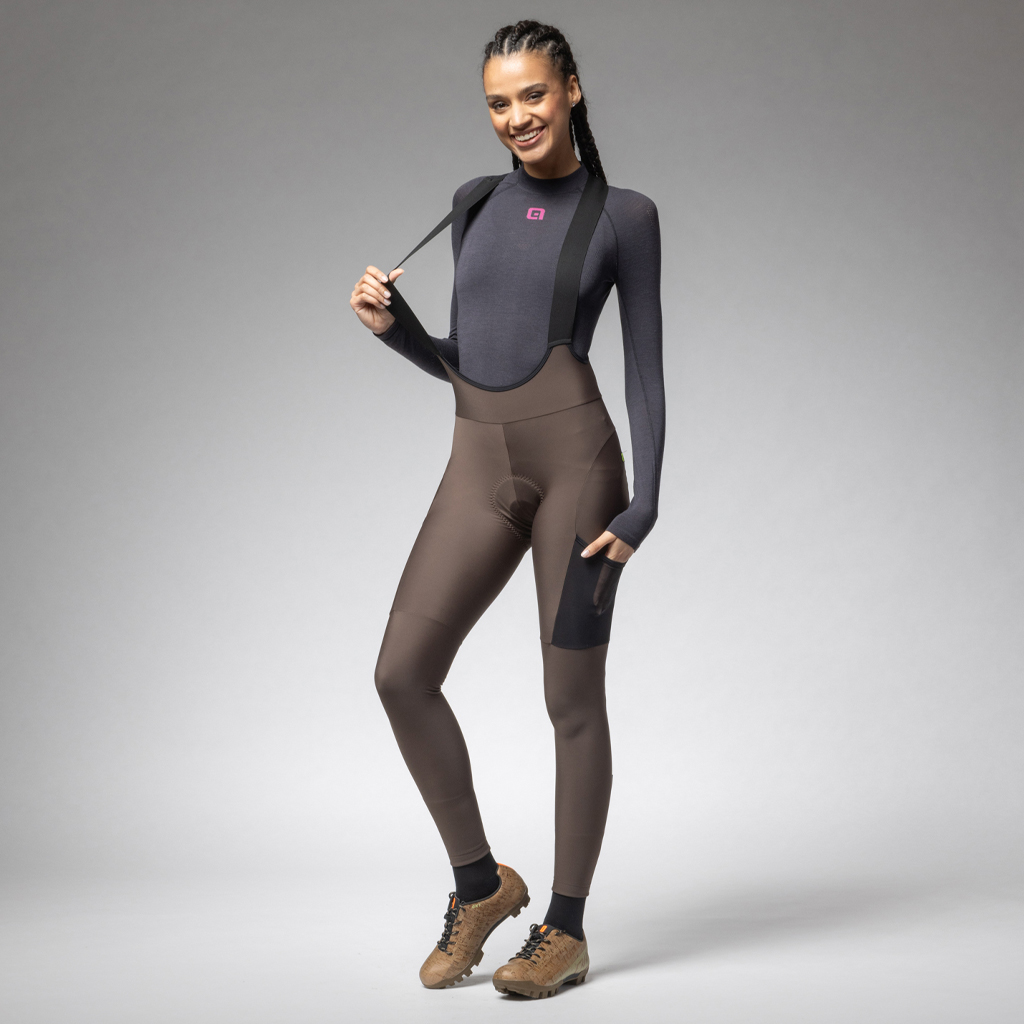 Salopette Gravel Donna Alè STONES CARGO 2.0 CAFFE'