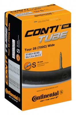 Camera d'aria Conti Tour 28 Wide RE - 27/28x1 1/4-1.75